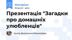 Презентація "Загадки про домашніх улюбленців"