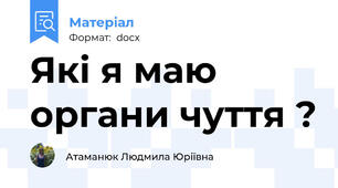 Які я маю органи чуття ?