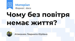 Чому без повітря немає життя?