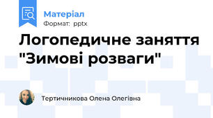 Логопедичне заняття "Зимові розваги"