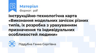 Інструкційно-технологічна карта «Виконання модельних зачісок різних типів, їх розробка з урахуванням призначення та індивідуальних особливостей людини»