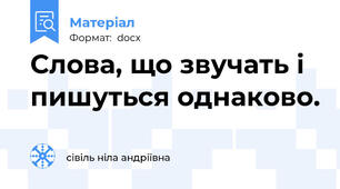 Слова, що звучать і пишуться однаково.