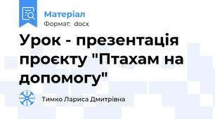Урок - презентація проєкту "Птахам на допомогу"