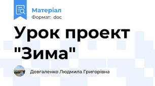 Урок проект "Зима"