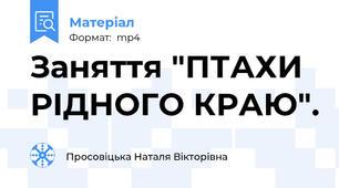 Заняття "ПТАХИ РІДНОГО КРАЮ".