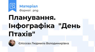 Планування. Інфографіка  "День Птахів"