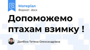 Допоможемо птахам взимку !