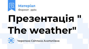 Презентація " The weather"