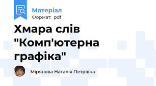 Хмара слів "Комп'ютерна графіка"