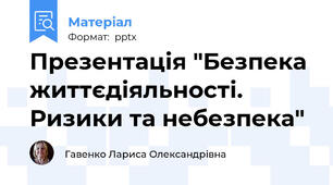 Презентація "Безпека життєдіяльності. Ризики та небезпека"