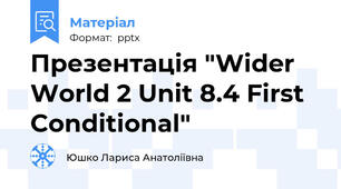 Презентація "Wider World 2 Unit 8.4 First Conditional"