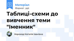 Таблиці-схеми до вивчення теми "Іменник"