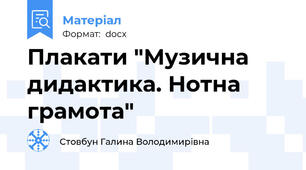 Плакати "Музична дидактика. Нотна грамота"
