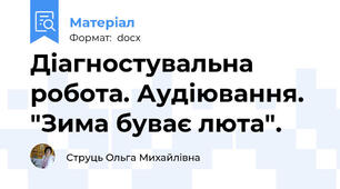 Діагностувальна робота. Аудіювання. "Зима буває люта".