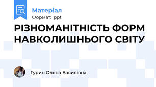 РІЗНОМАНІТНІСТЬ ФОРМ НАВКОЛИШНЬОГО СВІТУ