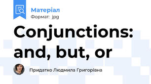 Conjunctions: and, but, or
