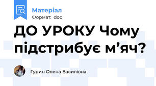 ДО УРОКУ Чому підстрибує м’яч?