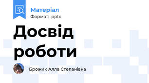 Досвід роботи