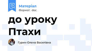 до уроку Птахи