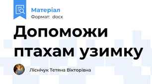 Допоможи птахам узимку