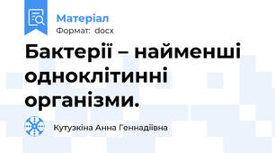 Бактерії – найменші одноклітинні організми.