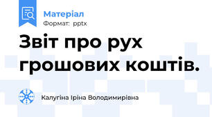 Звіт про рух грошових коштів.