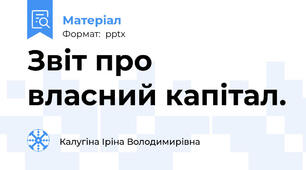 Звіт про власний капітал.