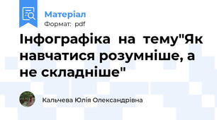 Інфографіка  на  тему"Як навчатися розумніше, а не складніше"
