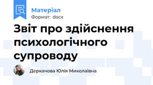 Звіт про здійснення психологічного супроводу