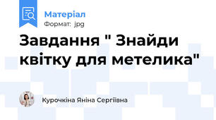 Завдання " Знайди квітку для метелика"