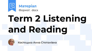 Term 2 Listening and Reading