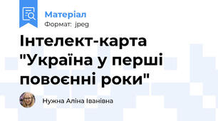 Інтелект-карта "Україна у перші повоєнні роки"