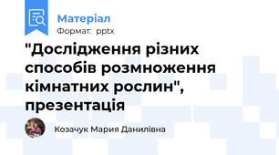 "Дослідження різних способів розмноження кімнатних рослин", презентація