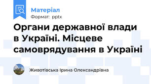 Органи державної влади в Україні. Місцеве самоврядування в Україні