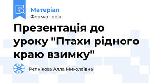 Презентація до уроку "Птахи рідного краю взимку"