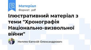 Ілюстративний матеріал з теми "Хронографія Національно-визвольної війни"