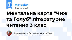 Ментальна карта "Чиж та Голуб" літературне читання 3 клас