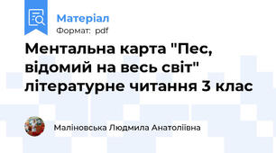 Ментальна карта "Пес, відомий на весь світ" літературне читання 3 клас