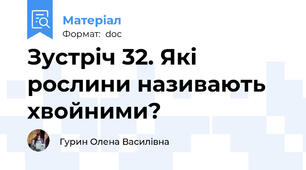 Зустріч 32. Які рослини називають хвойними?