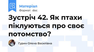 Зустріч 42. Як птахи піклуються про своє потомство?