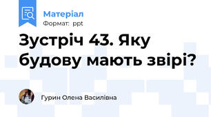 Зустріч 43. Яку будову мають звірі?