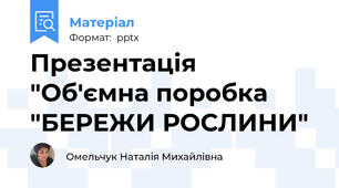 Презентація "Об'ємна поробка "БЕРЕЖИ РОСЛИНИ"