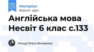 Англійська мова Несвіт 6 клас с.133