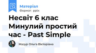 Несвіт 6 клас Минулий простий час - Past Simple