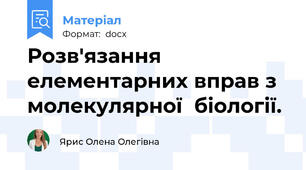 Розв'язання елементарних вправ з молекулярної  біології.