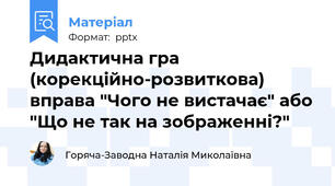 Дидактична гра (корекційно-розвиткова) вправа "Чого не вистачає" або "Що не так на зображенні?"
