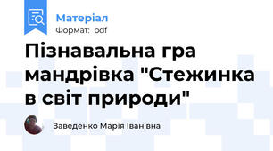 Пізнавальна гра мандрівка "Стежинка в світ природи"