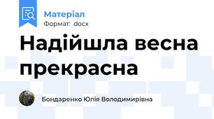 Надійшла весна прекрасна