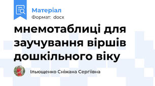 мнемотаблиці для заучування віршів дошкільного віку