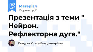 Презентація з теми " Нейрон. Рефлекторна дуга."